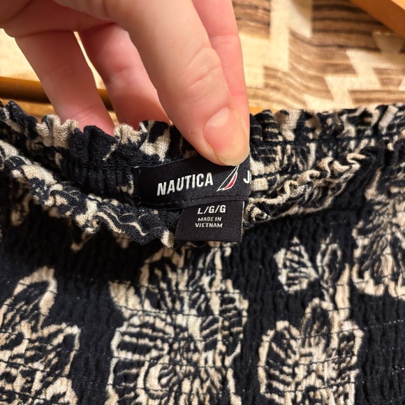 Women’s Nautica Smocked Printed Midi Skirt, Size Large, Cotton / Viscose Blend - Picture 9 of 14